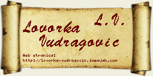 Lovorka Vudragović vizit kartica